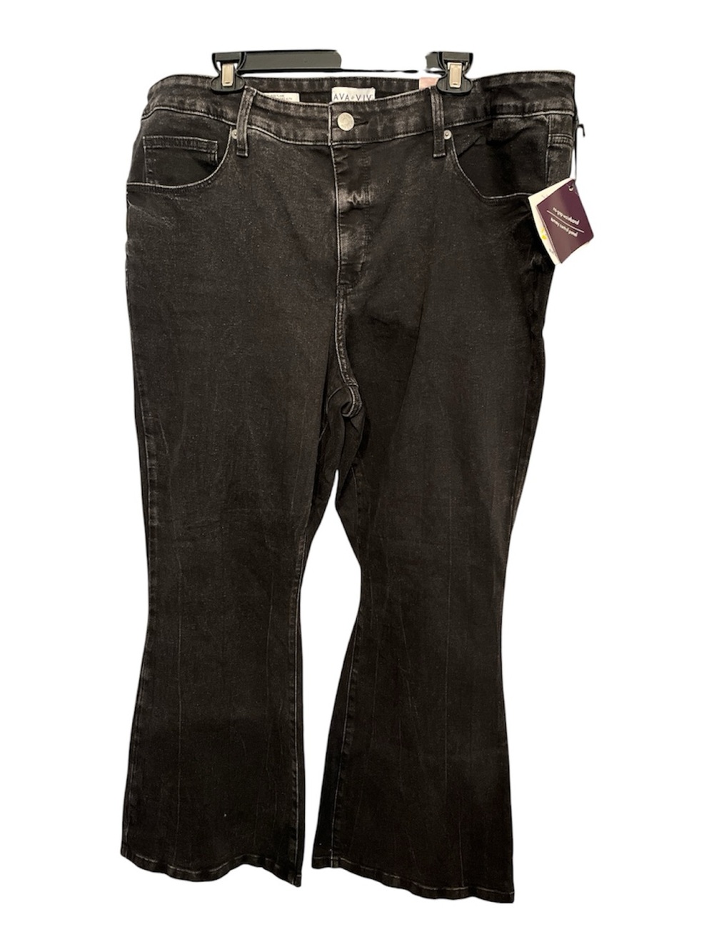 Ava & Viv Men’s Black Bootcut Stretch Jeans
